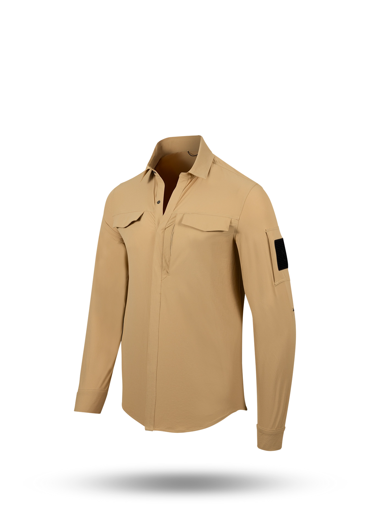 Nimsdai technical beige shirt
