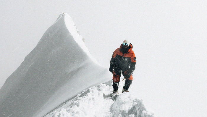 Nimsdai Stood on top of G2 with no supplemental oxygen whilst wearing the Ultimate Summit suit powered by Recco Technology