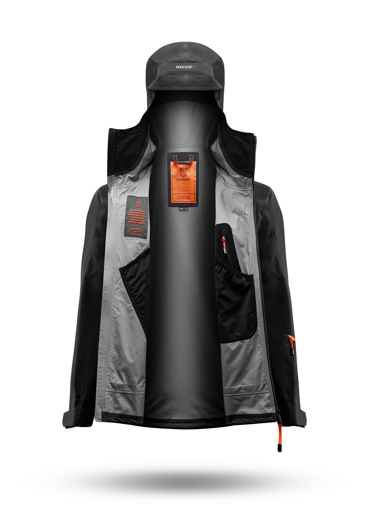 Black winter waterproof coat sales